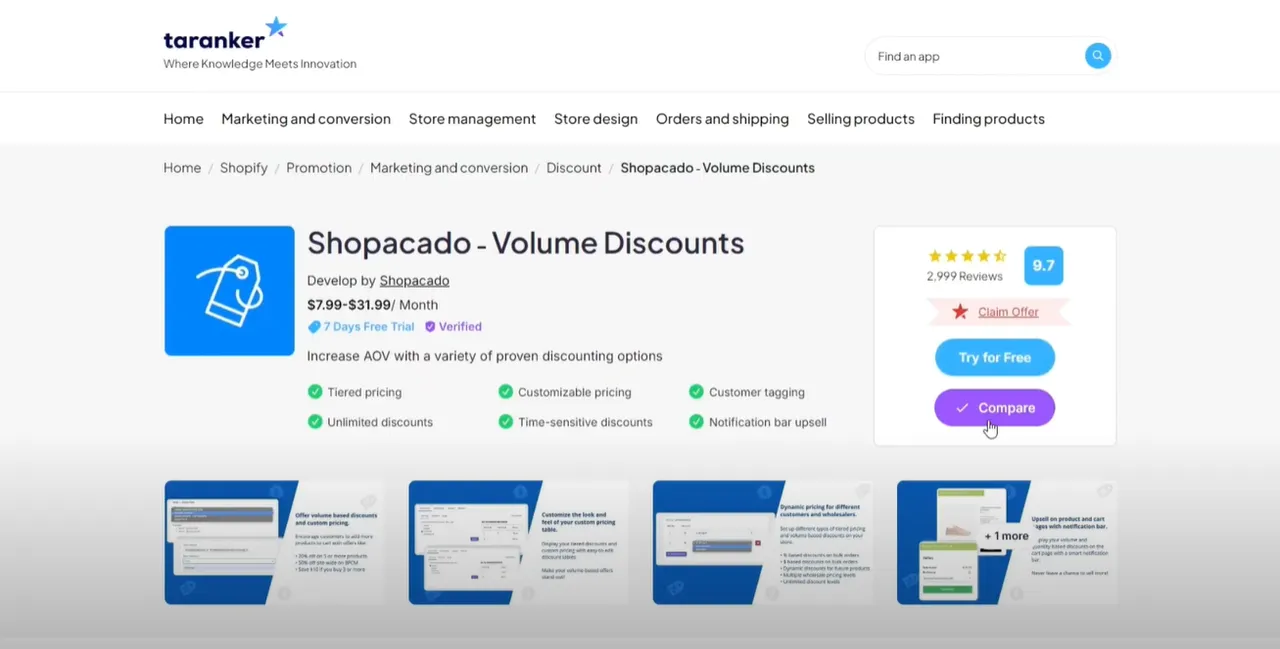 Discover Shopacado's tiered and customizable discount options for Shopify stores. Increase average order value (AOV) with unlimited discounts and time-sensitive deals.